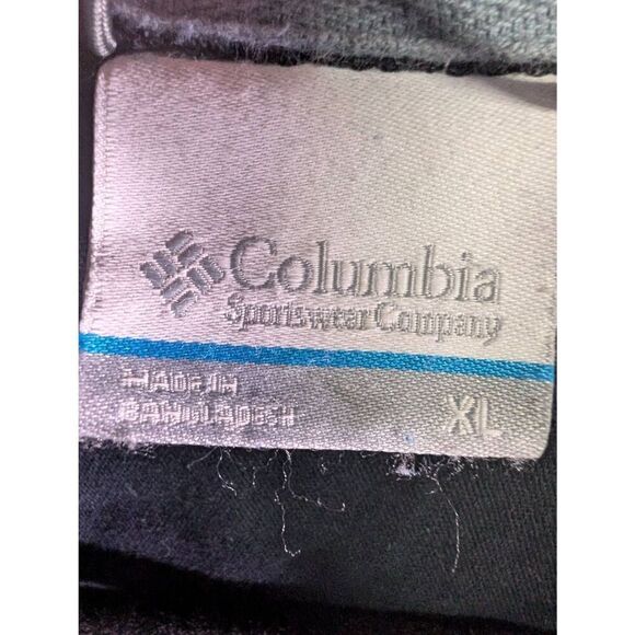 Columbia Men's Fleece Zip Up Terpin Point Grey and Black/Blue Jacket Size L - Picture 3 of 5